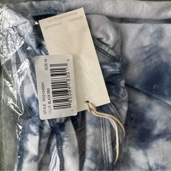 NWT  Z Supply Kona Cloud Print Mini Dress — Black Iris Tie-Dye Boho - Picture 5 of 5